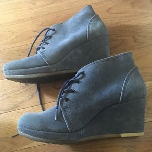 Clarks platform wedge boots